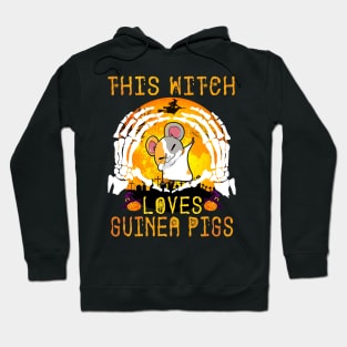 This Witch Loves Guinea Pigs Halloween (121) Hoodie